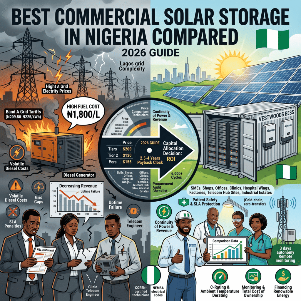 Best Commercial Solar Battery Storage in Nigeria Compared