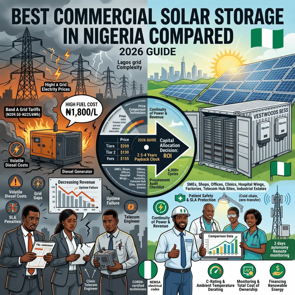 Best Commercial Solar Battery Storage in Nigeria Compared