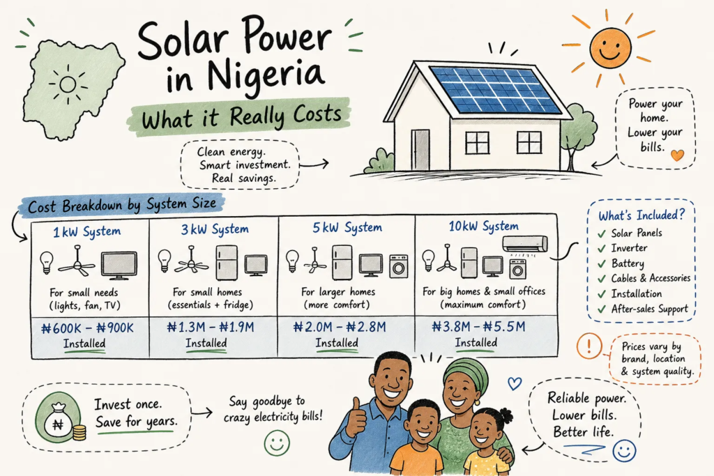 Cost of Solar Power in Nigeria: Breakdown by System Size and Installation
